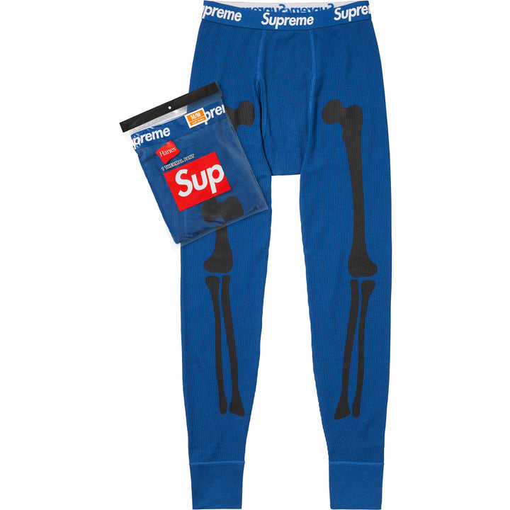 Supreme Hanes Bones Thermal Pant 黒 L-