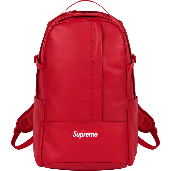 Black Supreme Unisex Leather Backpack