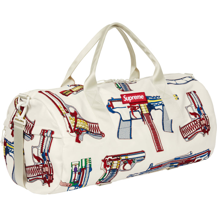 Guns Embroidered Leather Duffle Bag - Shop - Supreme