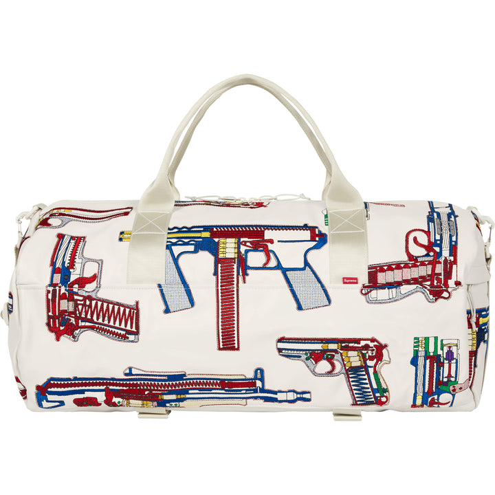 Guns Embroidered Leather Duffle Bag - Shop - Supreme