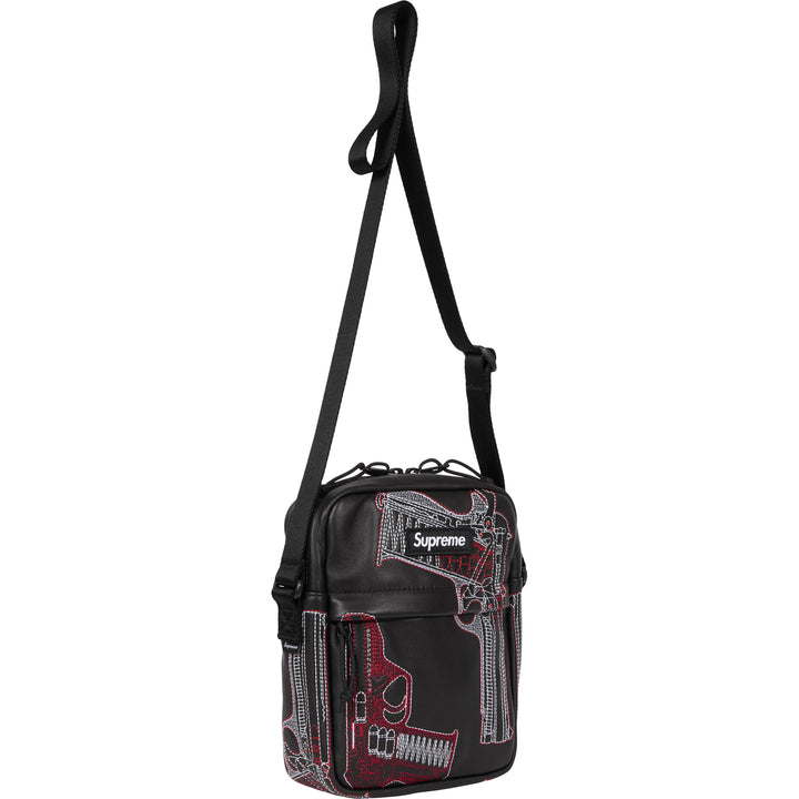 Guns Embroidered Leather Shoulder Bag - Shop - Supreme