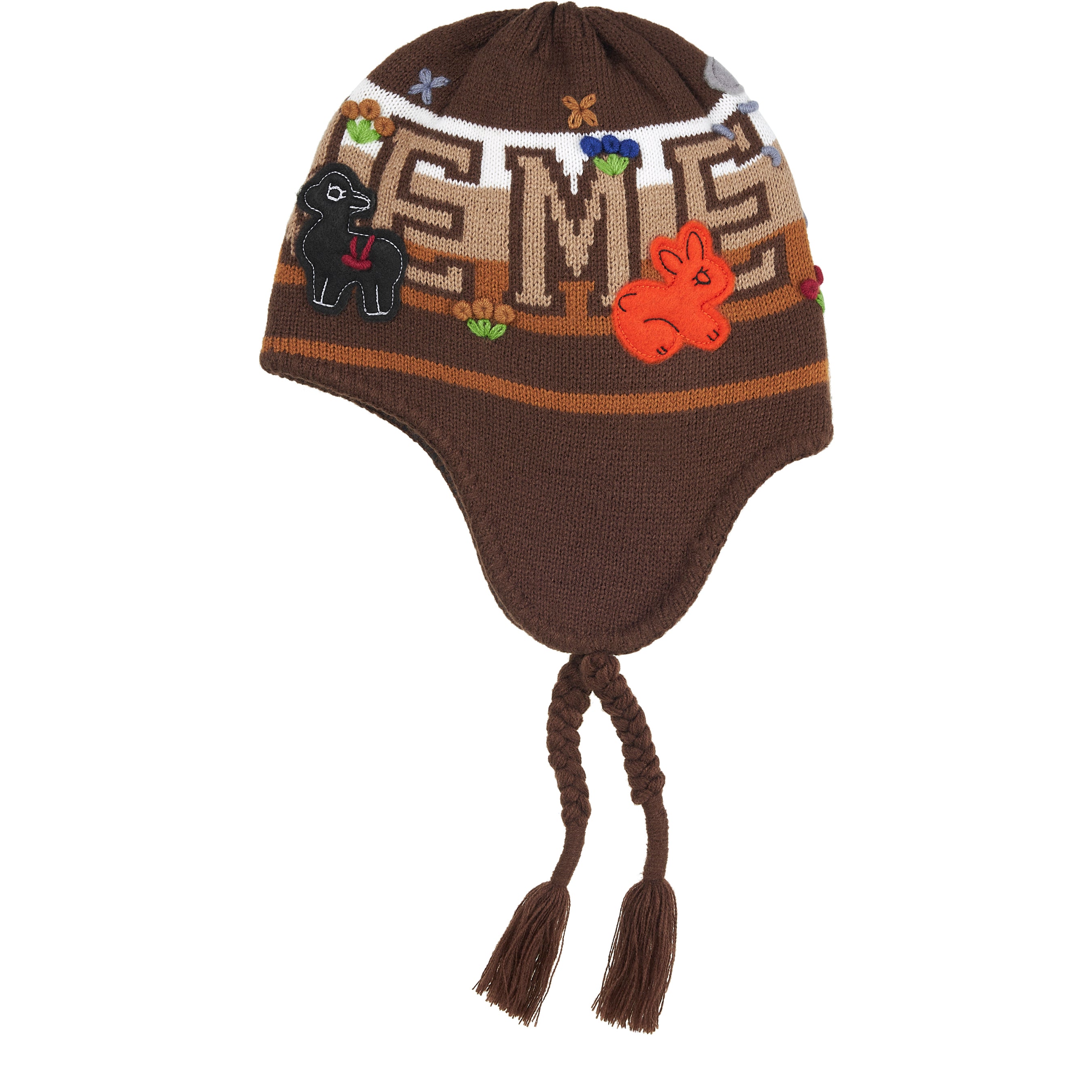 Supreme 25FW Felt Appliqué Earflap Beanie