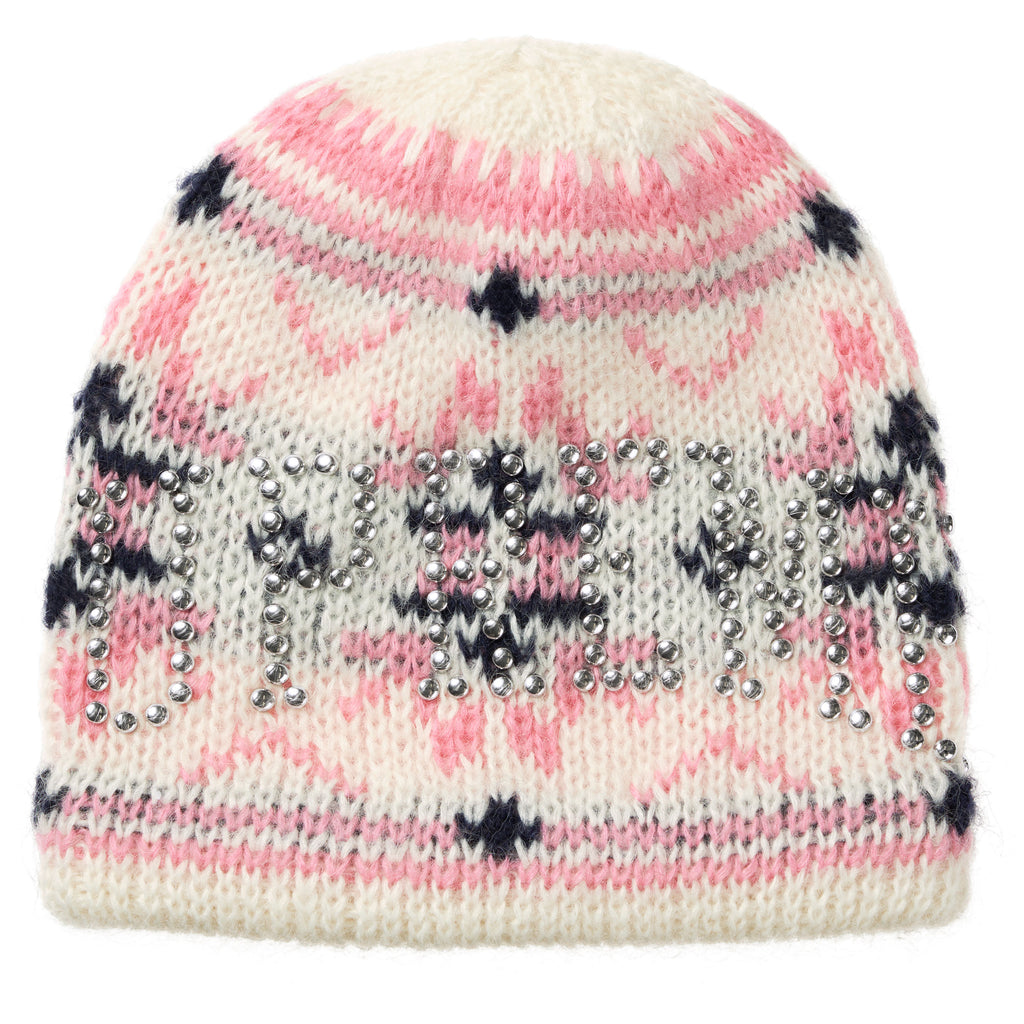 Studded Fair Isle Beanie
