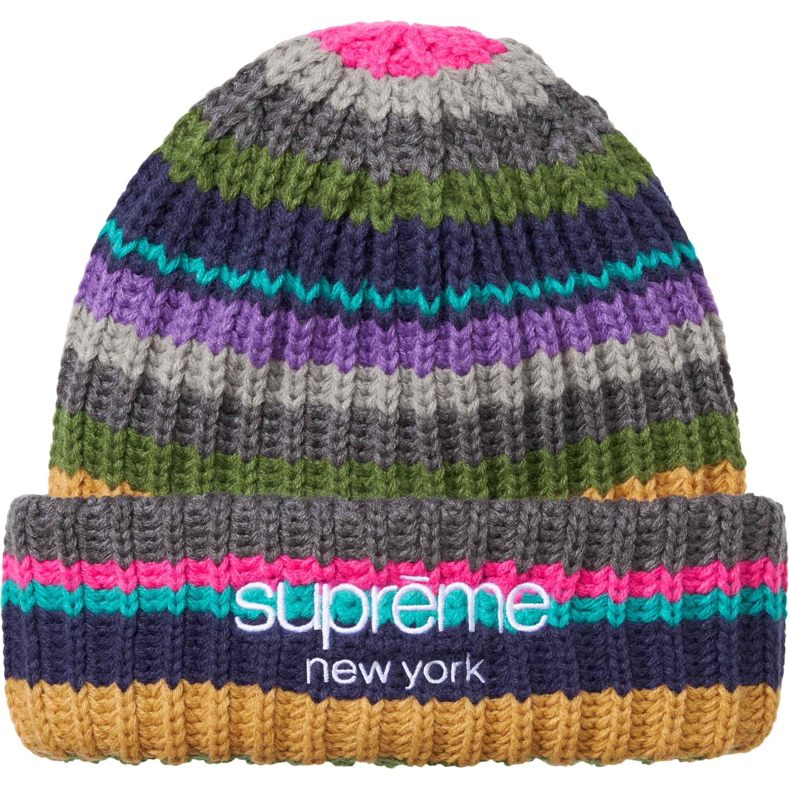 Classic Logo Chunky Ribbed Beanie - Shop - Supreme