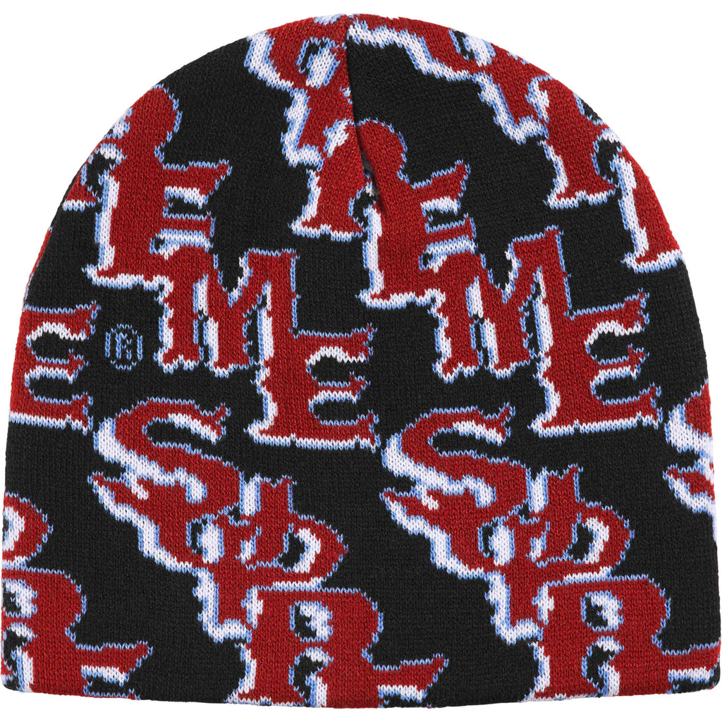 Slanted Gothic Outline Beanie - Shop - Supreme