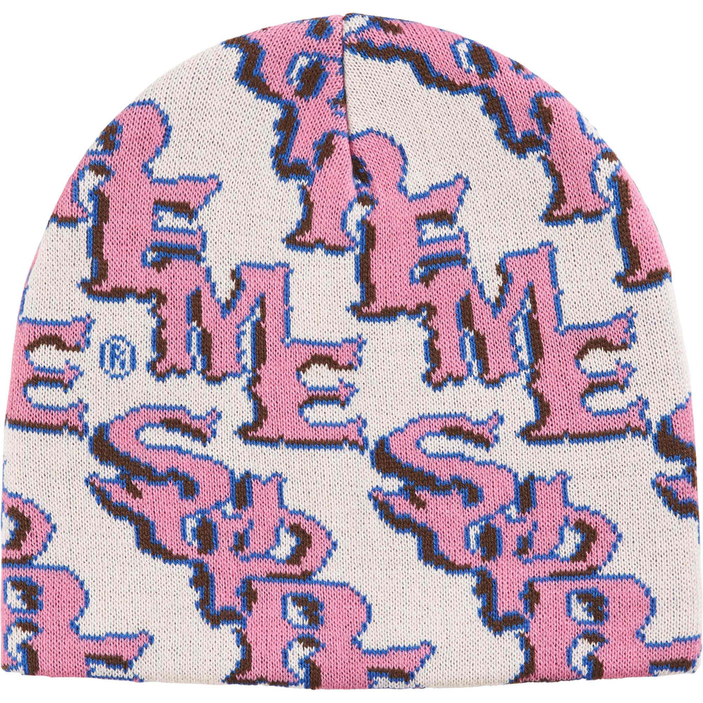 Slanted Gothic Outline Beanie