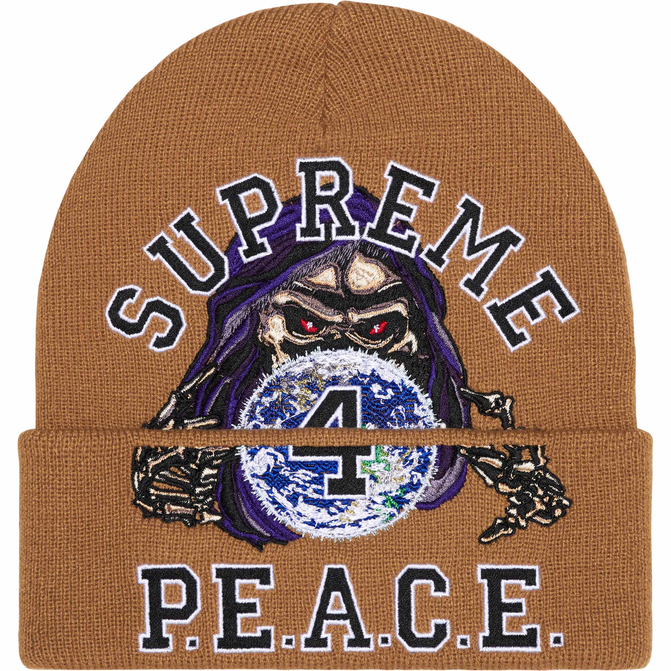 Supreme / PEACE EMBROIDERED BEANIE (紺)-