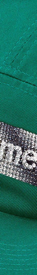 Rhinestone Label Camp Cap