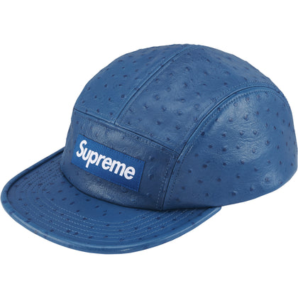 Ostrich Embossed Leather Gore-Tex Camp Cap
