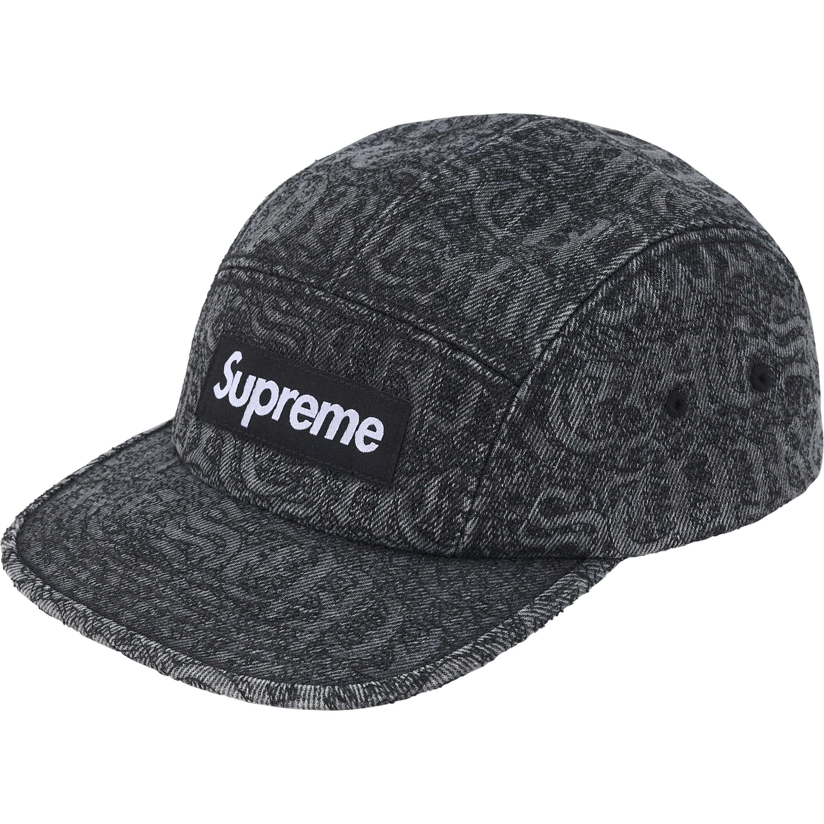 Supreme Dyeid Denim Camp Cap マスタード 11ss Flocked Denim Camp Cap - fall/winter 2024 - Supreme