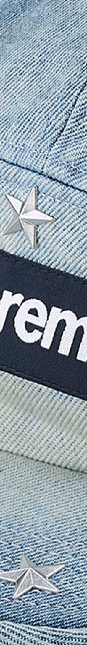 Stars Studded Denim Camp Cap - Image 3