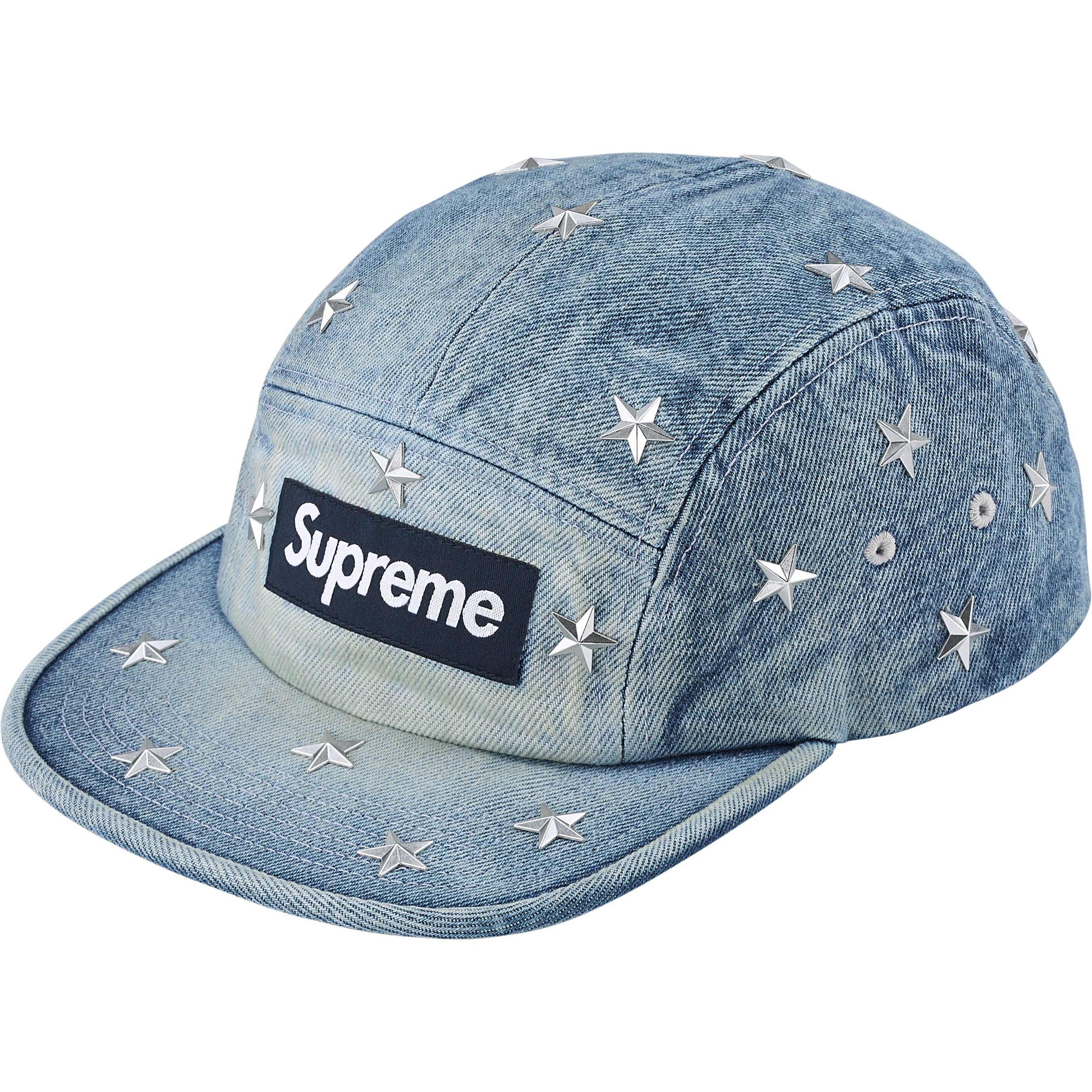 Stars Studded Denim Camp Cap - Shop - Supreme