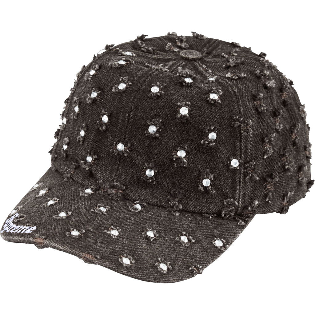 Hole Punch Rhinestone Denim 6-Panel