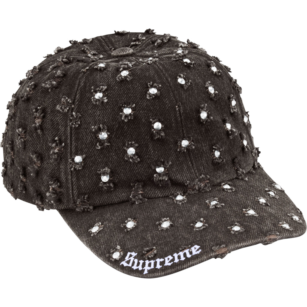Hole Punch Rhinestone Denim 6-Panel