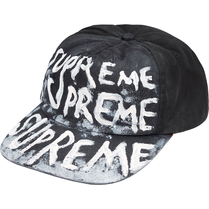 Supreme グラフィックキャップ ブラック/ホワイト Painted 5-Panel - Shop - Supreme