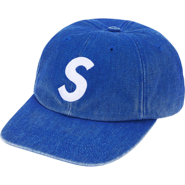 Supreme Washed Denim S Logo 6-Panel Pigment Coated Canvas S Logo 6-Panel - Shop - Supreme