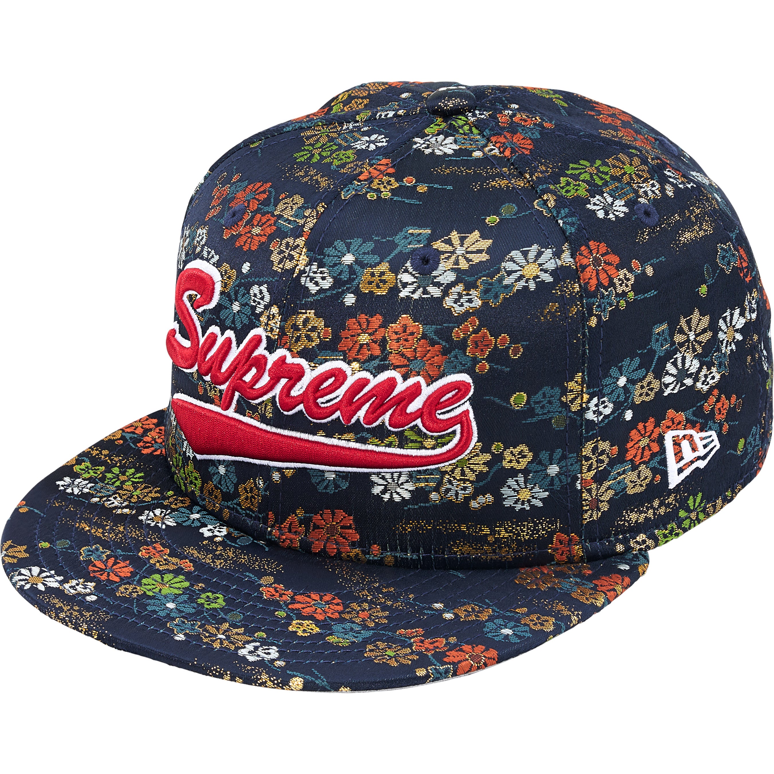Supreme Floral Jacquard New Era® Navy