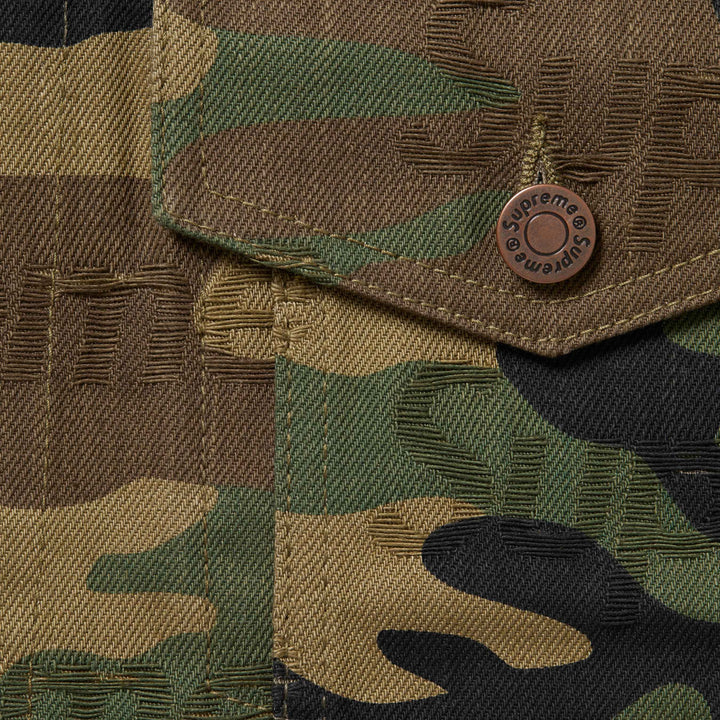 Jacquard Logos Denim Trucker Jacket-7