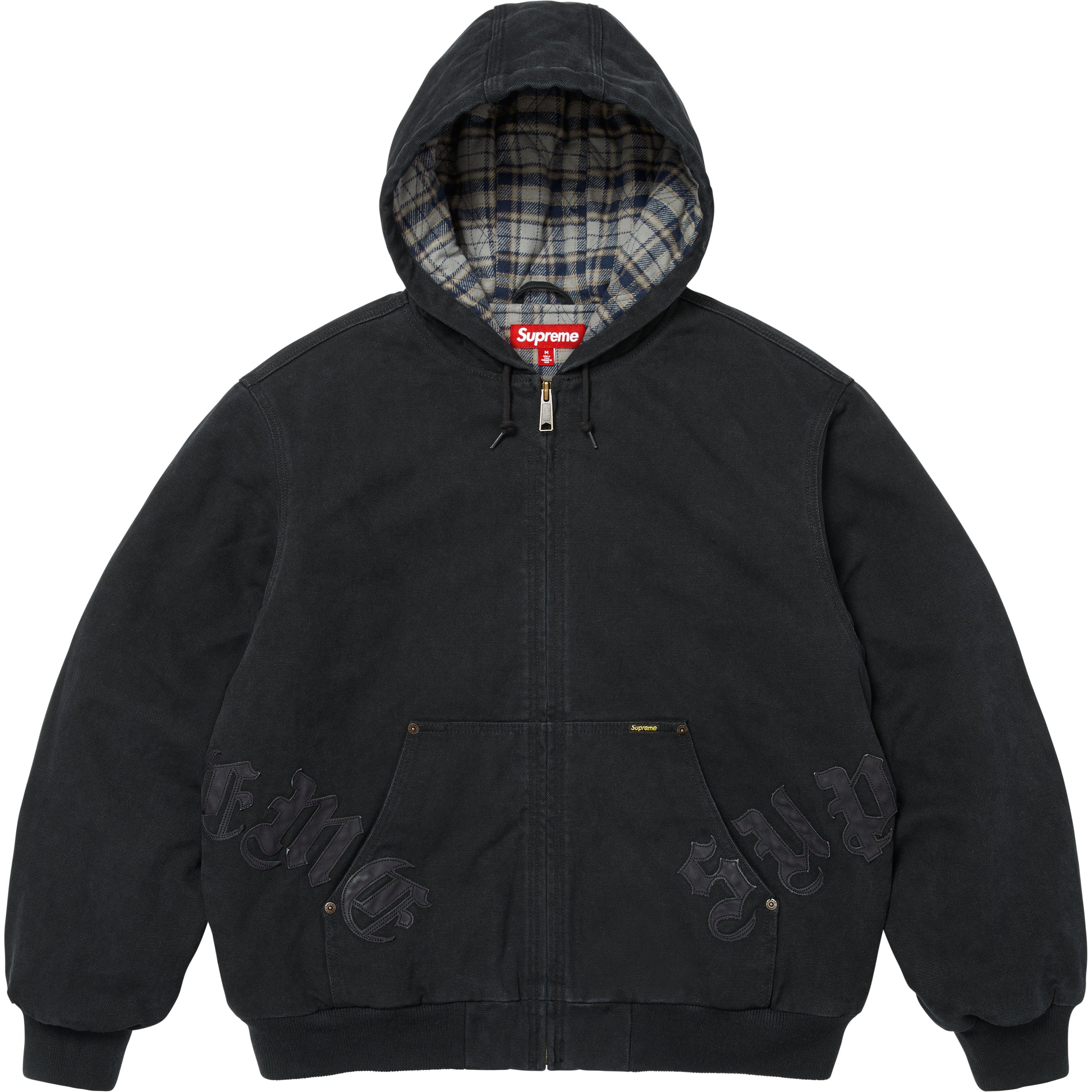 Leather Appliqué Hooded Work Jacket - Shop - Supreme