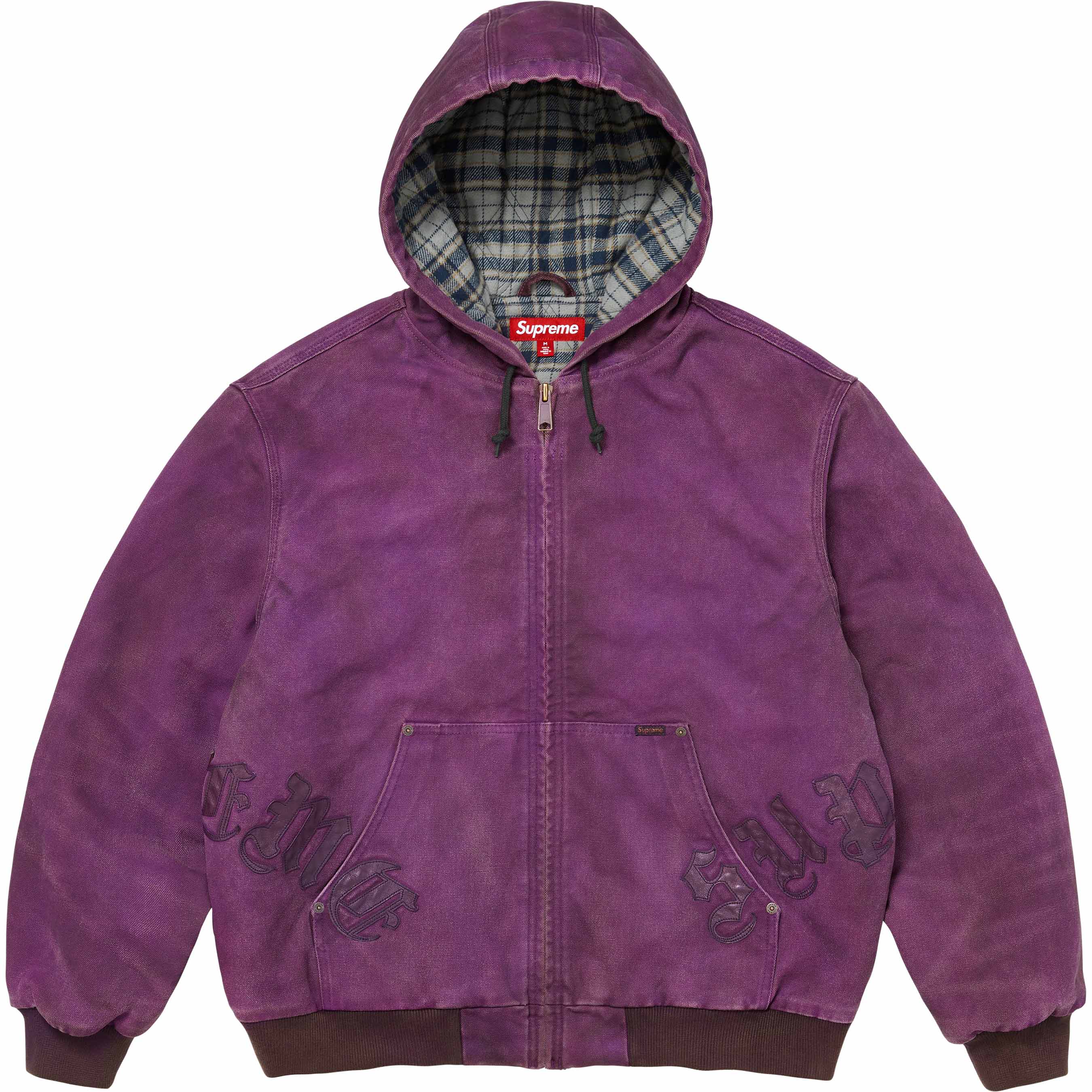 Leather Appliqué Hooded Work Jacket - Shop - Supreme