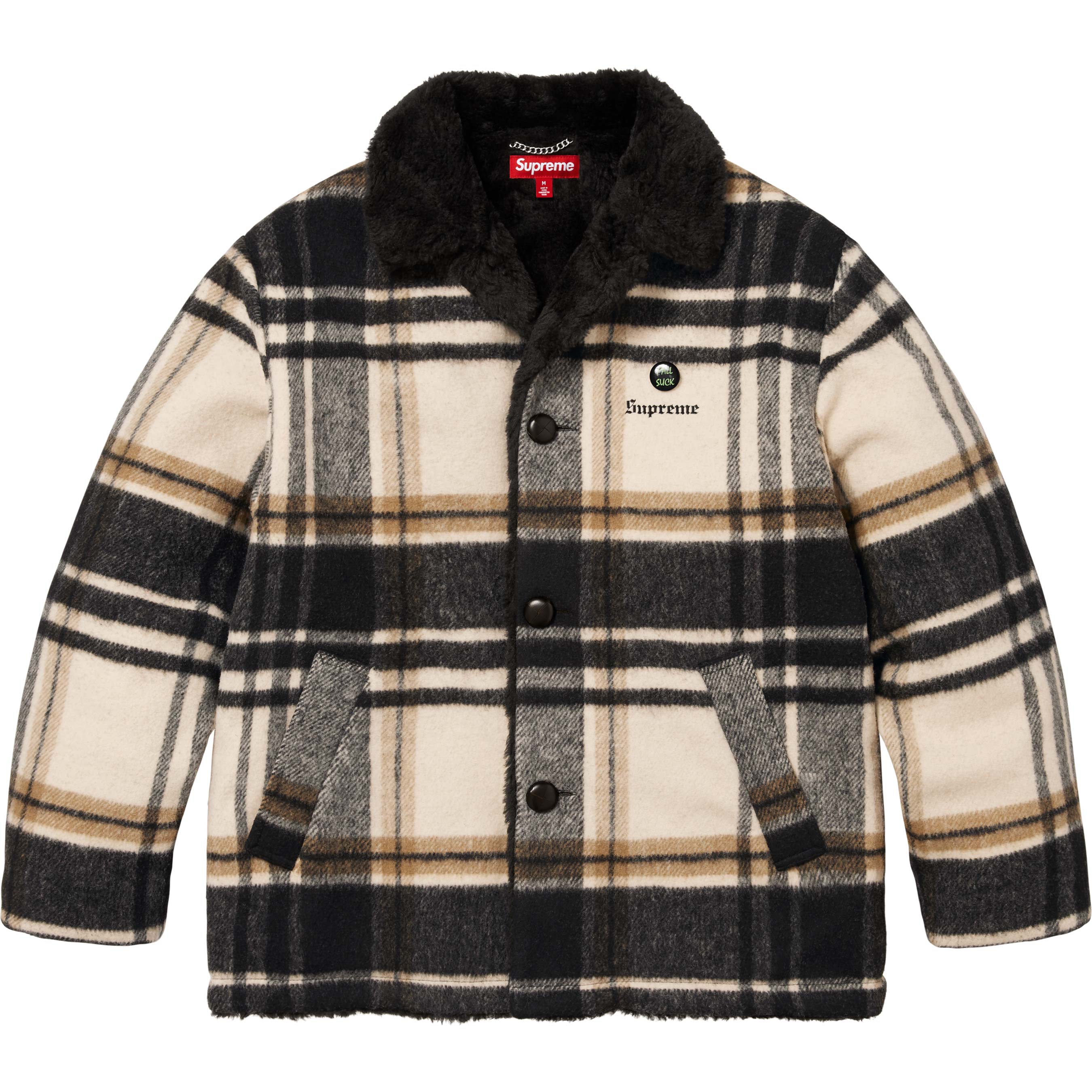 Supreme 25FW Plaid Track Jacket