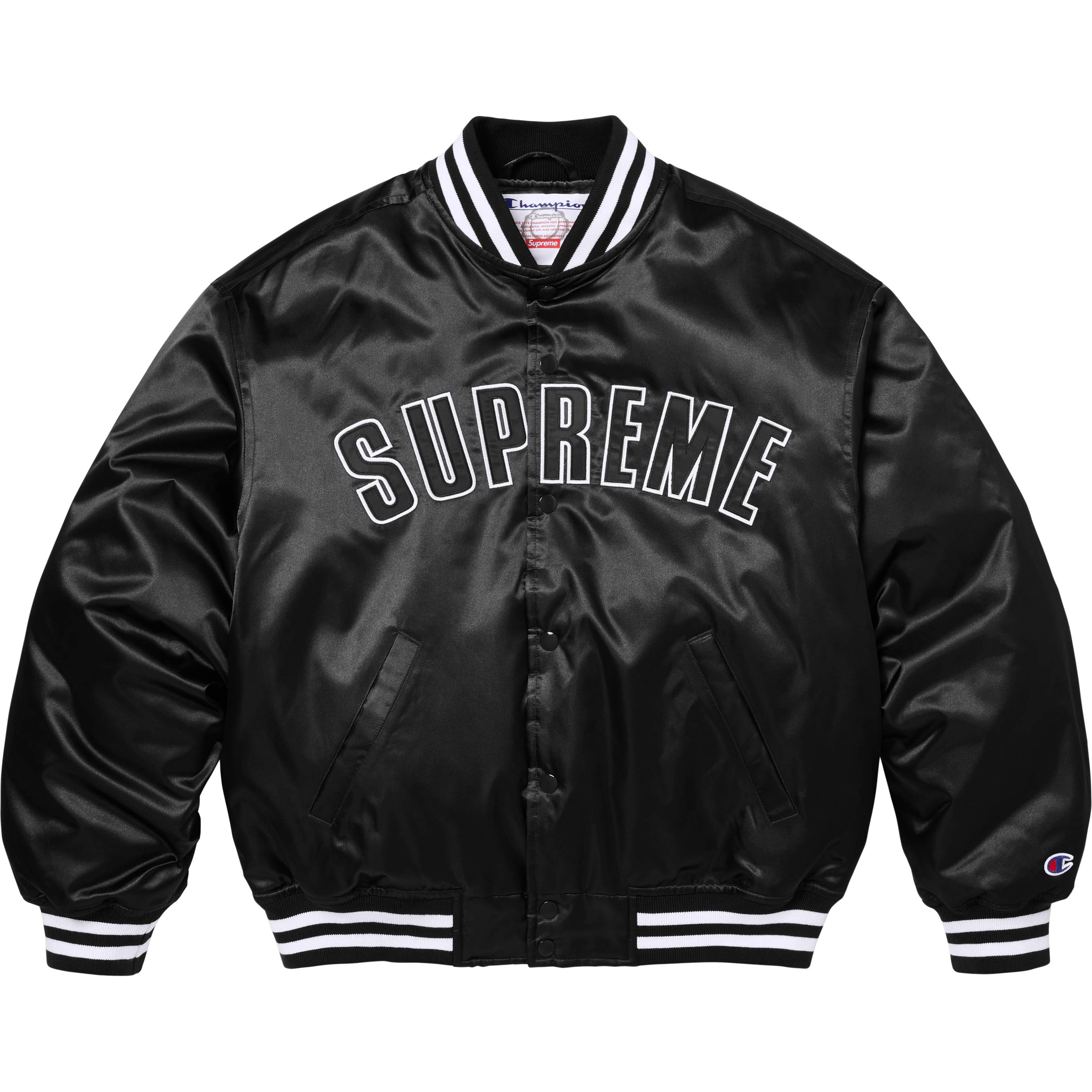 M Supreme Satin Varsity Jacket ツリーカモ Supreme®/Champion® Satin Varsity Jacket - Shop - Supreme