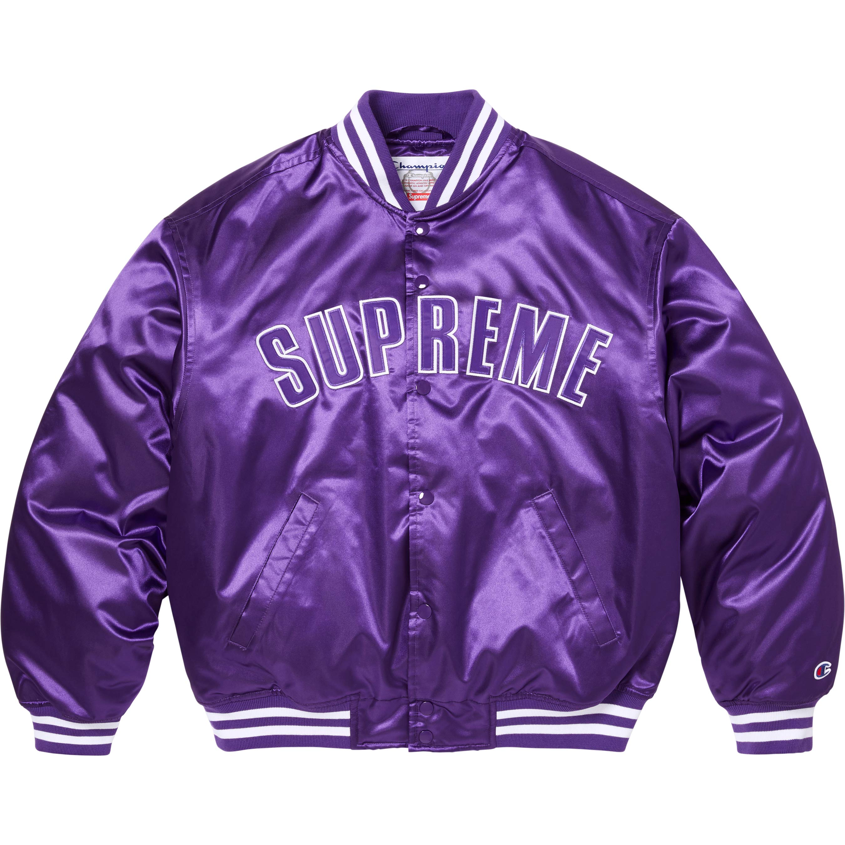 ジャケット・アウター Supreme x Champion Satin Varsity JacketL Supreme®/Champion® Satin Varsity Jacket - Shop - Supreme