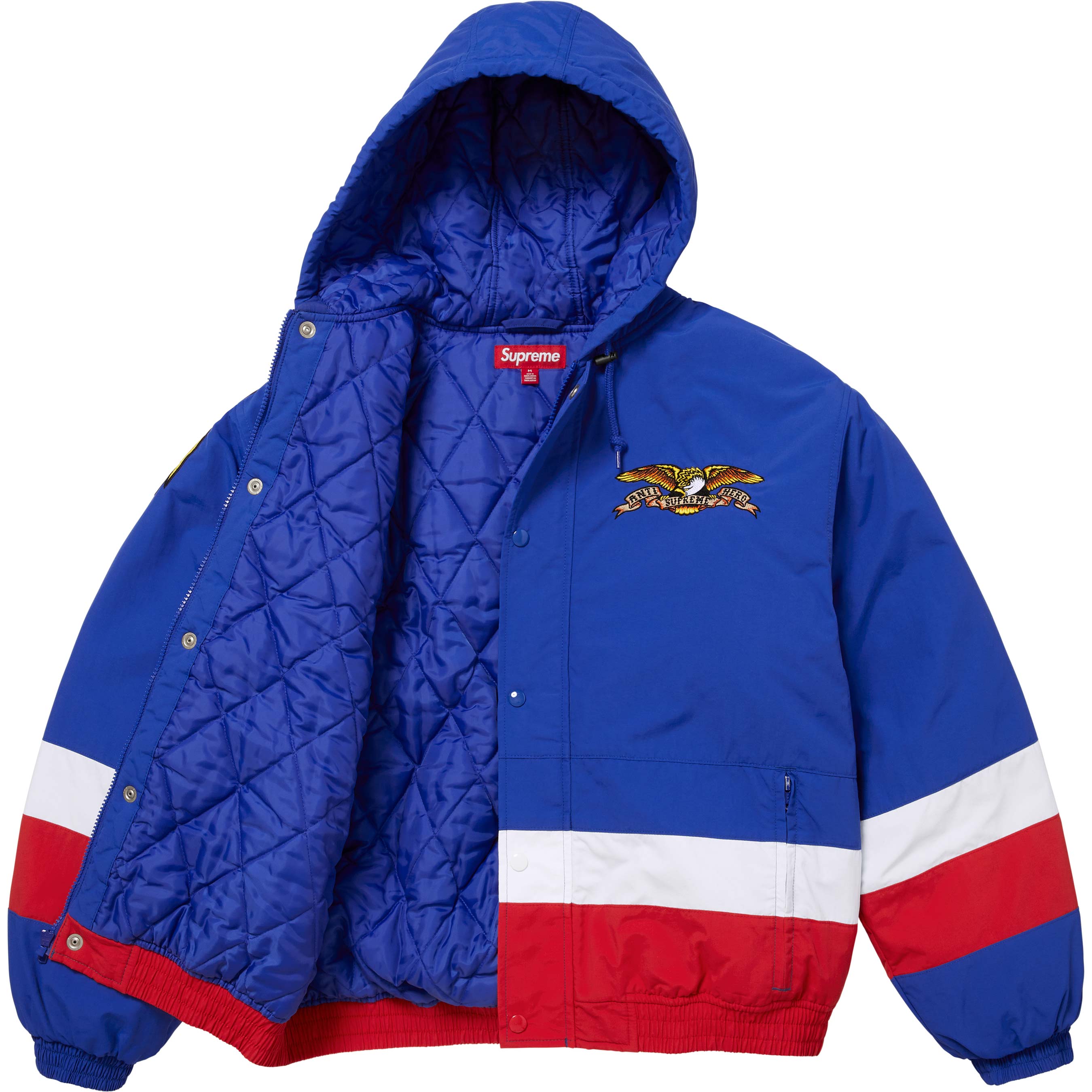 Supreme×ANTI HERO Stadium Jacket Supreme ANTIHERO Stadium Jacket Blue Men's - FW25 - US