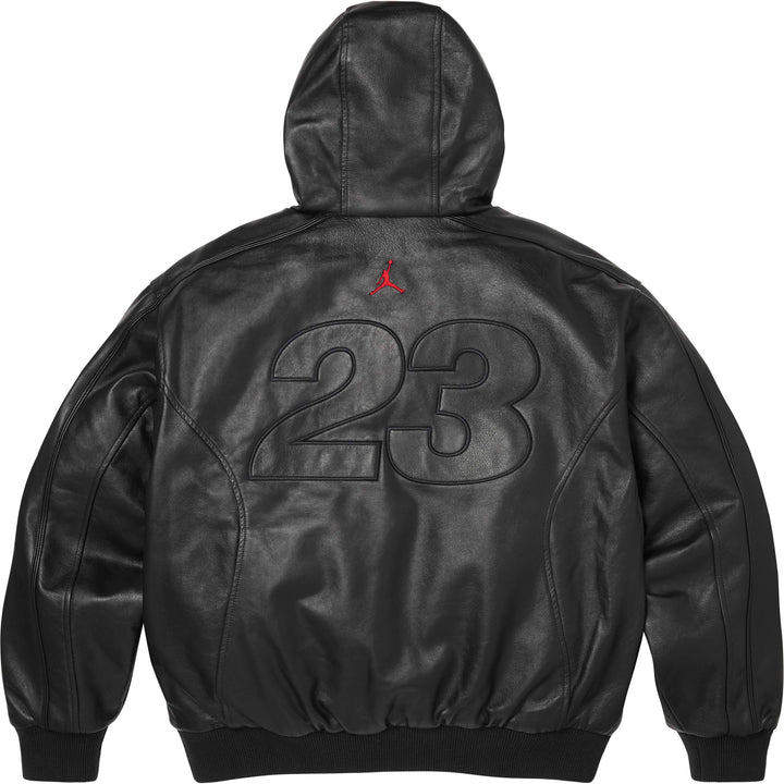 Supreme®/Jordan® Hooded Leather Jacket - Shop - Supreme