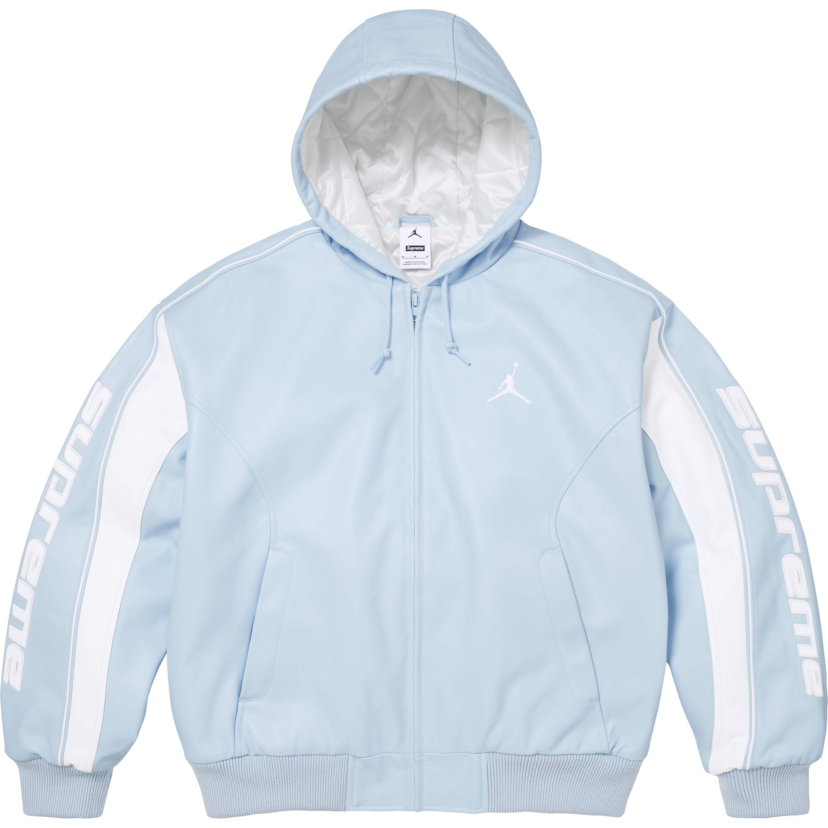 Supreme®/Jordan® Hooded Leather Jacket - Shop - Supreme