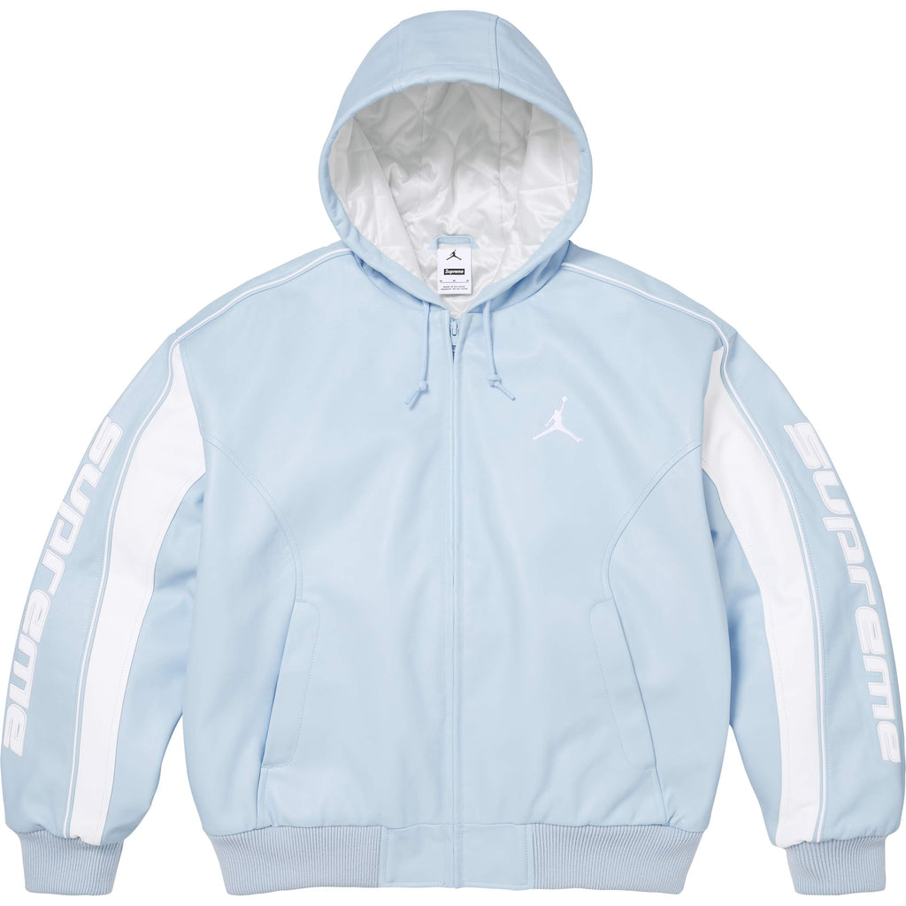 Supreme®/Jordan® Hooded Leather Jacket