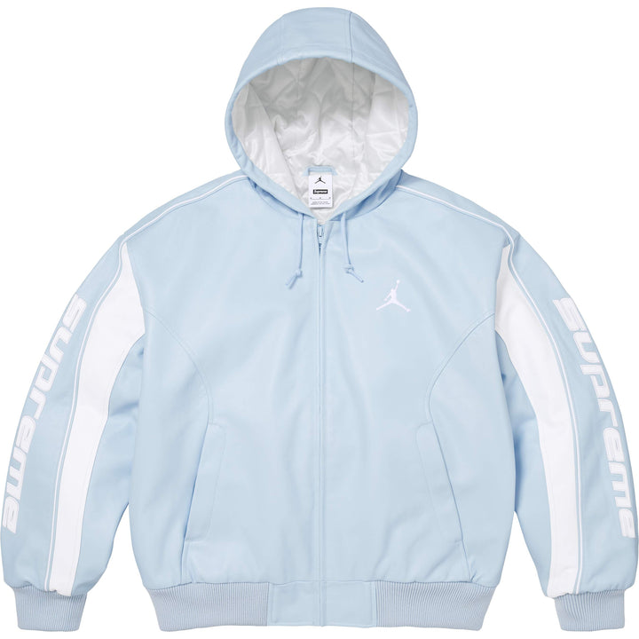 Supreme®/Jordan® Hooded Leather Jacket - Shop - Supreme