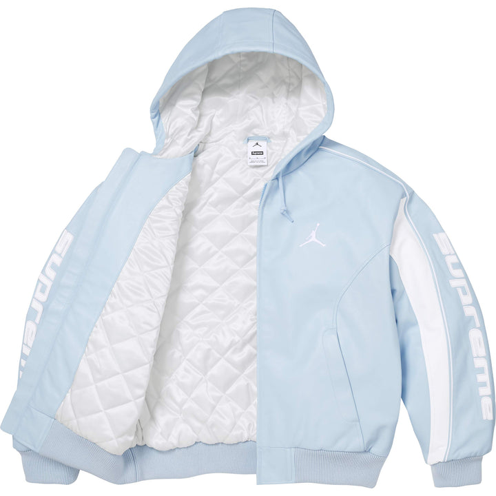 Supreme®/Jordan® Hooded Leather Jacket - Shop - Supreme
