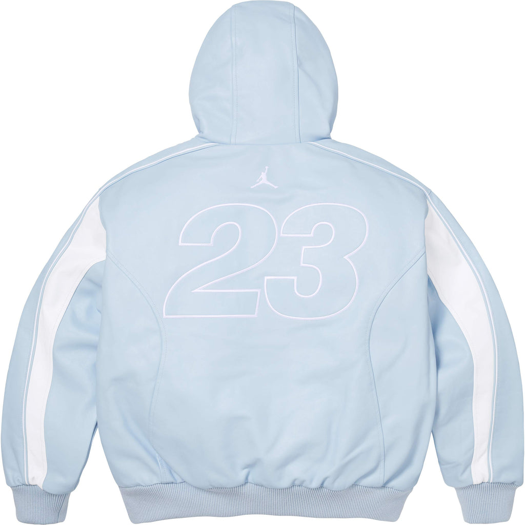 Supreme®/Jordan® Hooded Leather Jacket