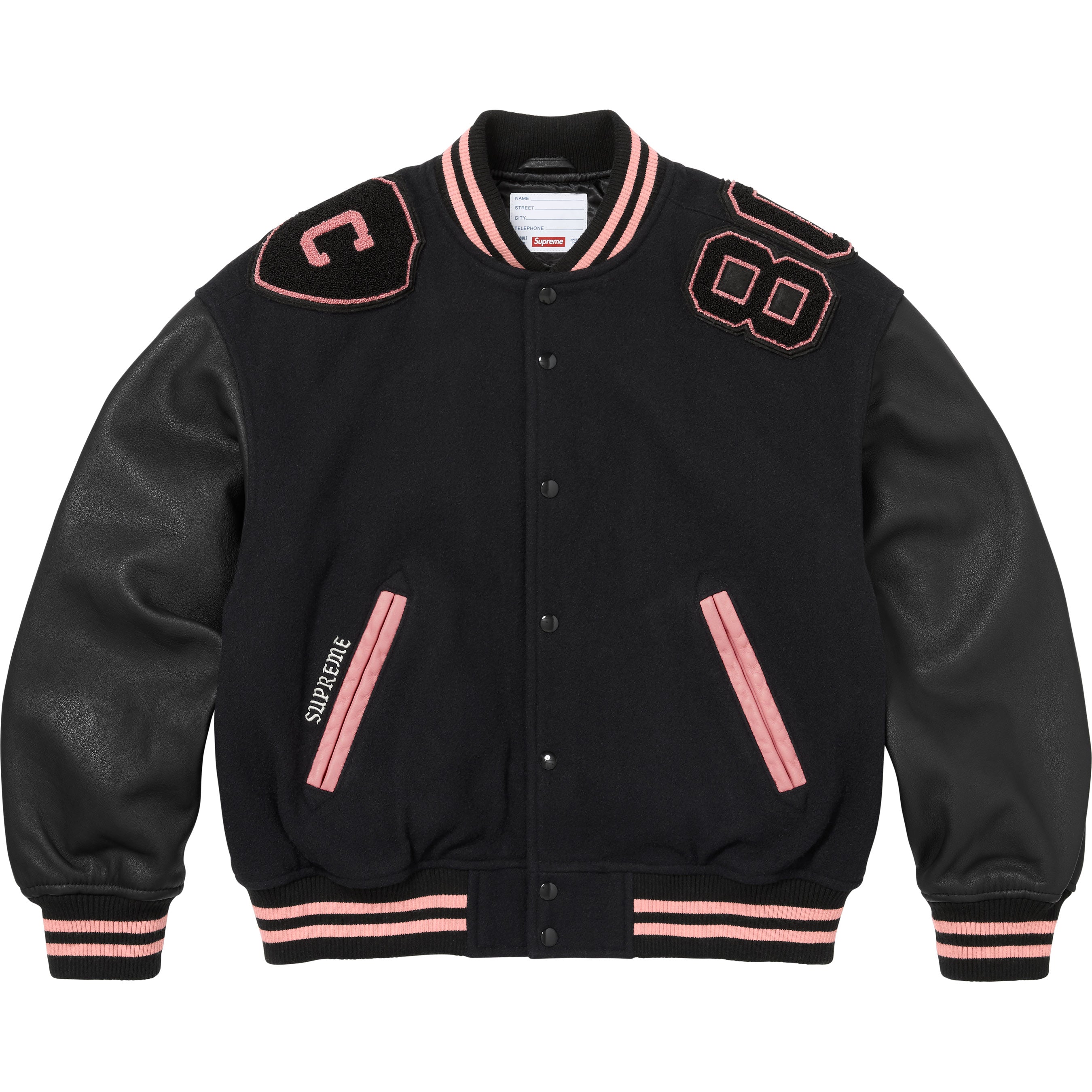 伊*ニ様 supreme ステッカーロゴ　ナイロンジャケット、パンツセット Captains Varsity Jacket - Shop - Supreme