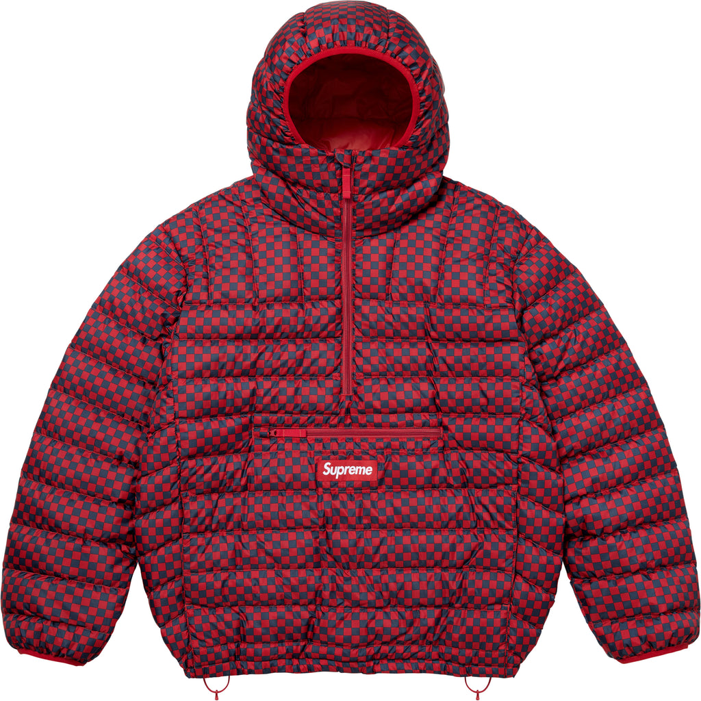 Micro Down Half Zip Hooded Pullover