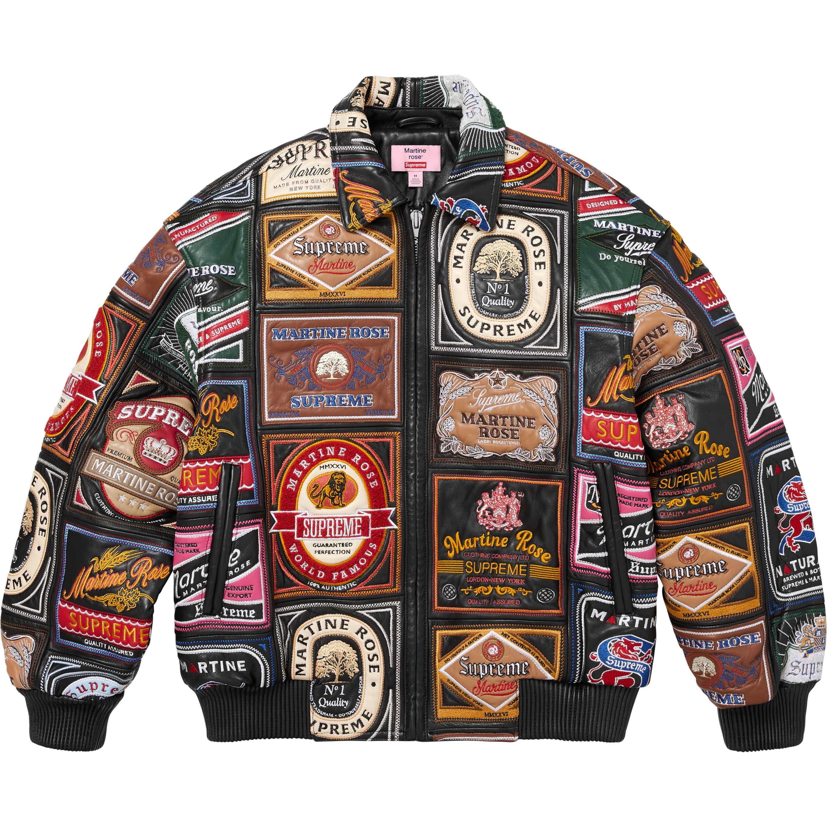 Supreme®/Martine Rose® Patchwork Labels Leather Jacket - Shop