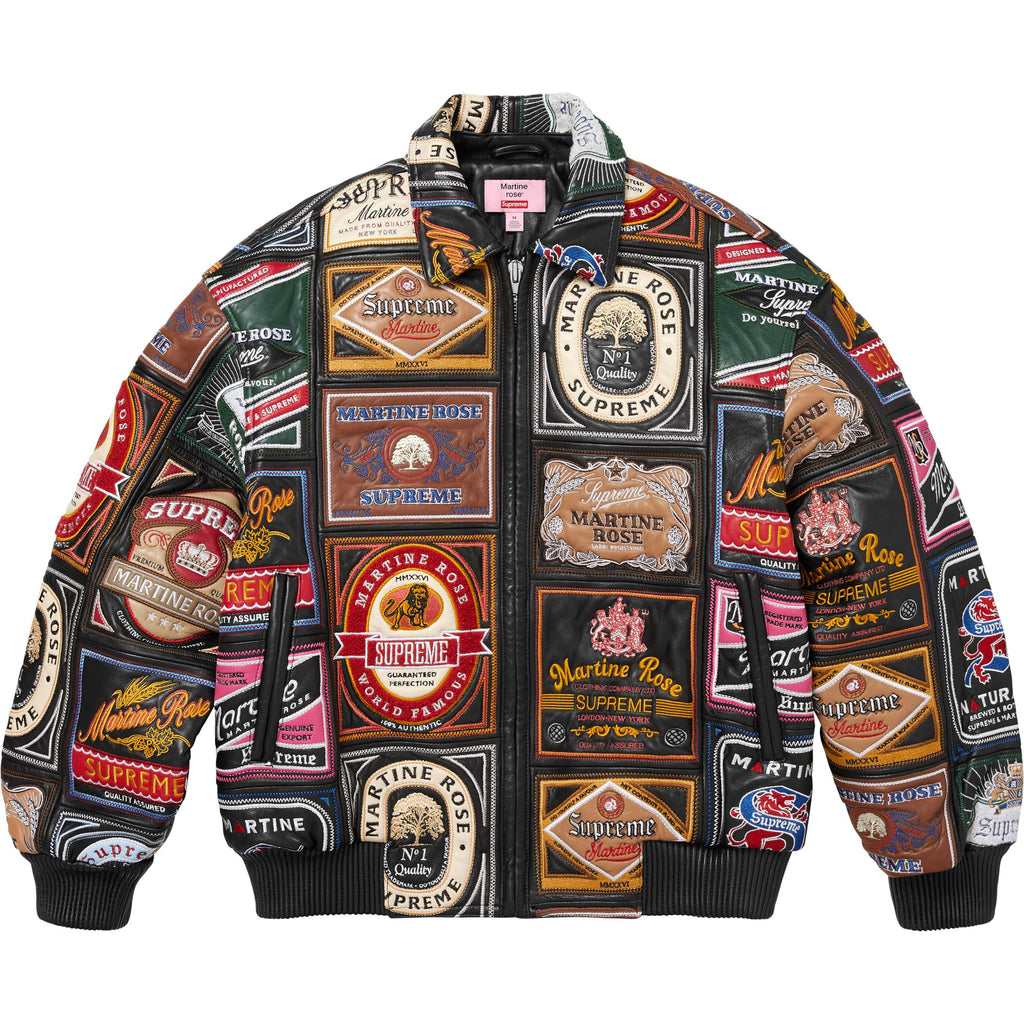 Supreme®/Martine Rose® Patchwork Labels Leather Jacket