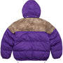 Leather Yoke Puffer Jacket