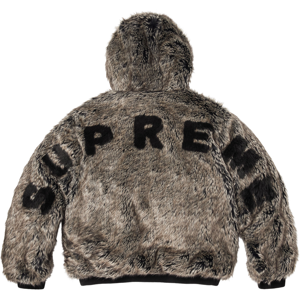 Reversible Faux Fur Hooded Work Jacket - Image 5