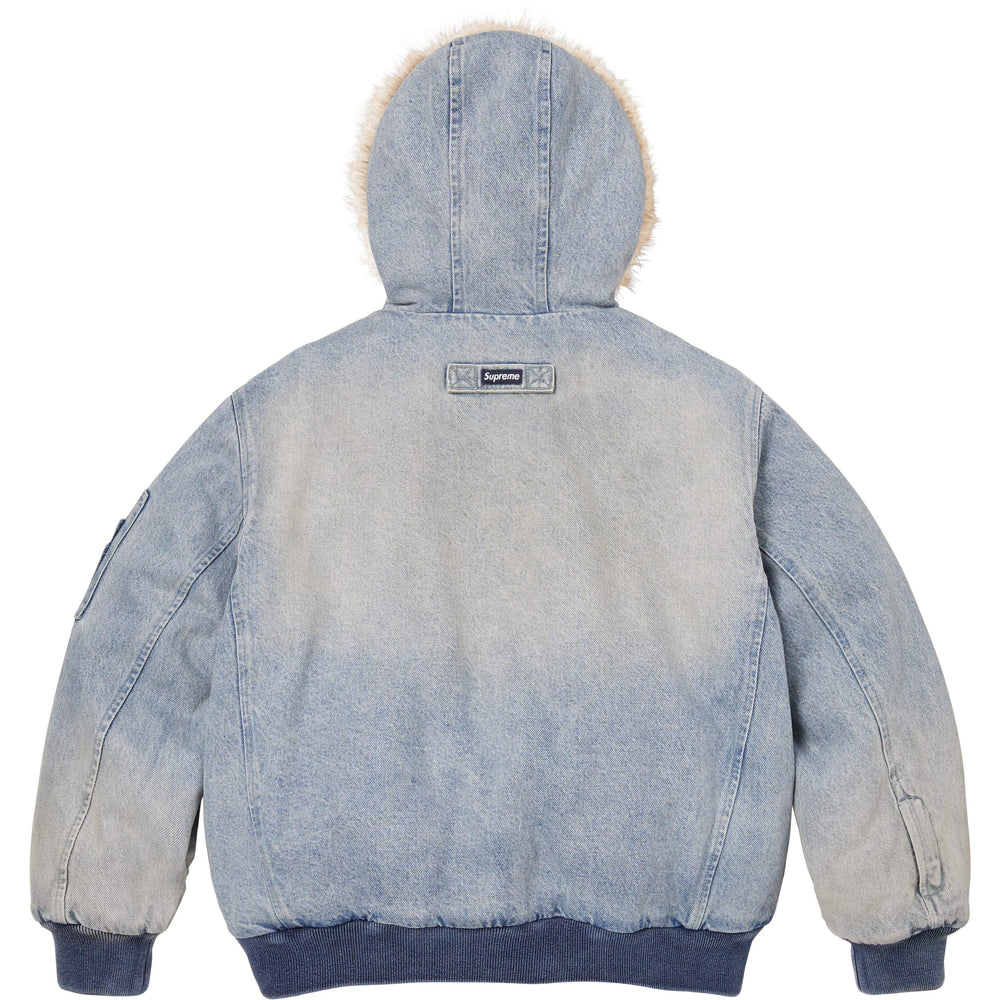 Reversible Faux Fur Hooded Work Jacket - Image 3