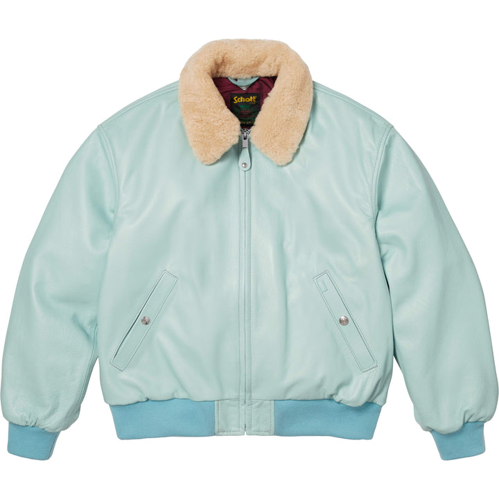 Supreme®/Schott® Shearling Collar Bomber Jacket - Shop - Supreme