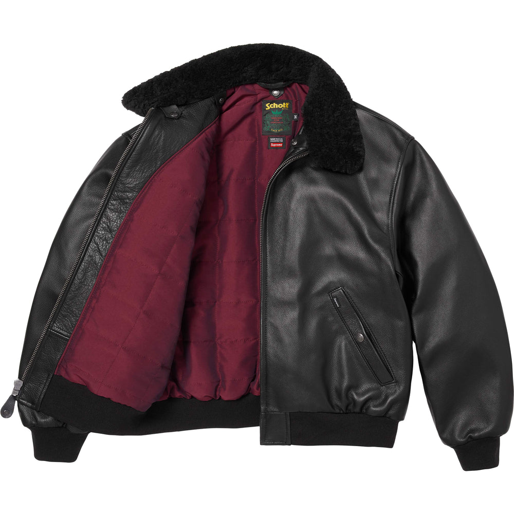 Supreme®/Schott® Shearling Collar Bomber Jacket - Image 2