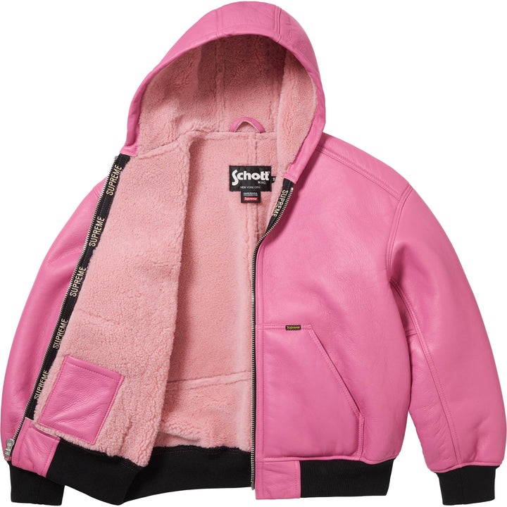 Supreme®/Schott® Shearling Hooded Work Jacket - Shop - Supreme