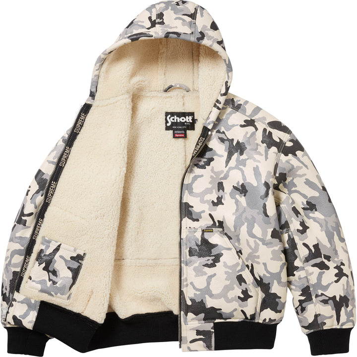 Supreme®/Schott® Shearling Hooded Work Jacket - Shop - Supreme