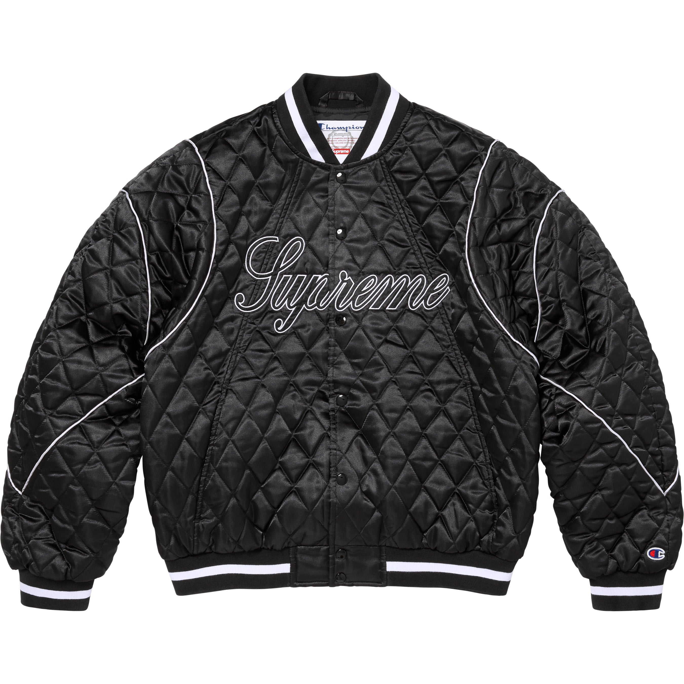 Supreme®/Champion® Quilted Satin Varsity Jacket - Shop - Supreme