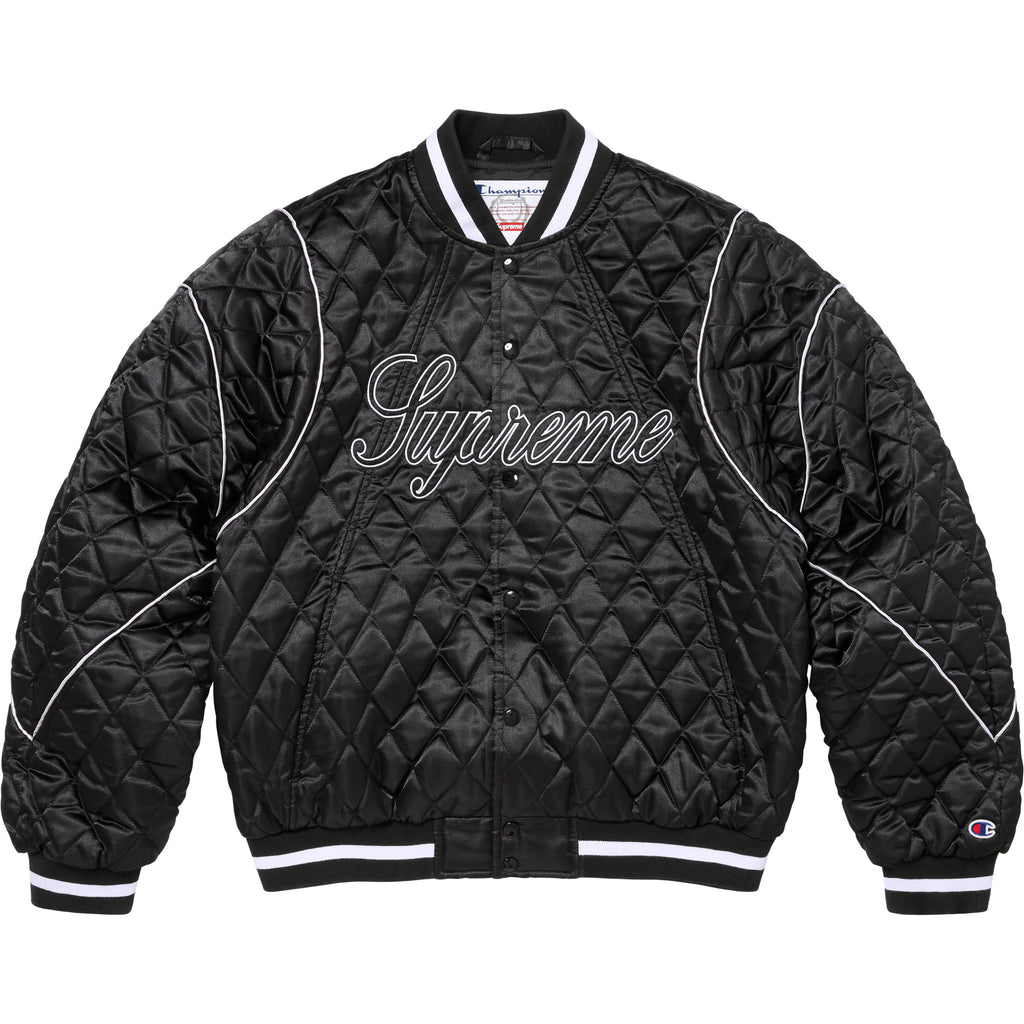 Supreme®/Champion® Quilted Satin Varsity Jacket
