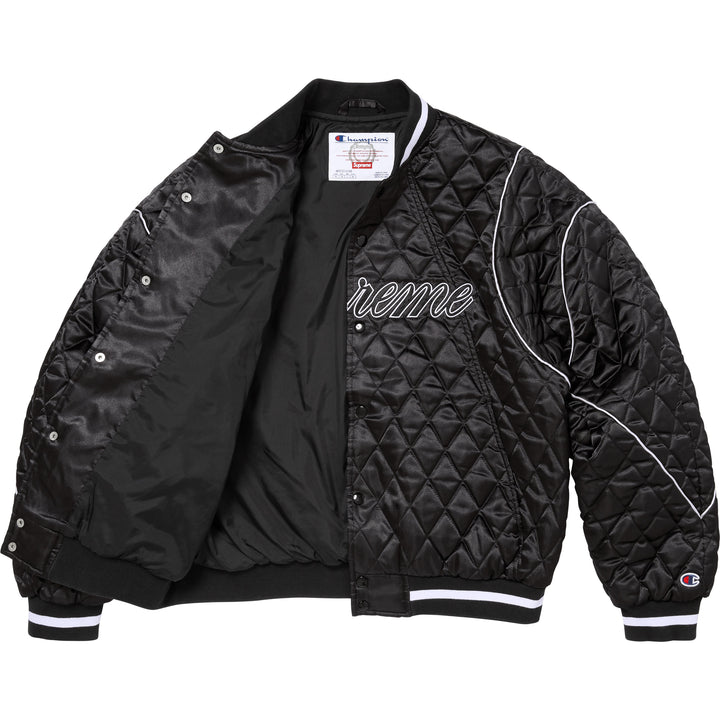 ジャケット・アウター supreme Champion Satin Varsity Jacket S Supreme®/Champion® Quilted Satin Varsity Jacket - Shop - Supreme
