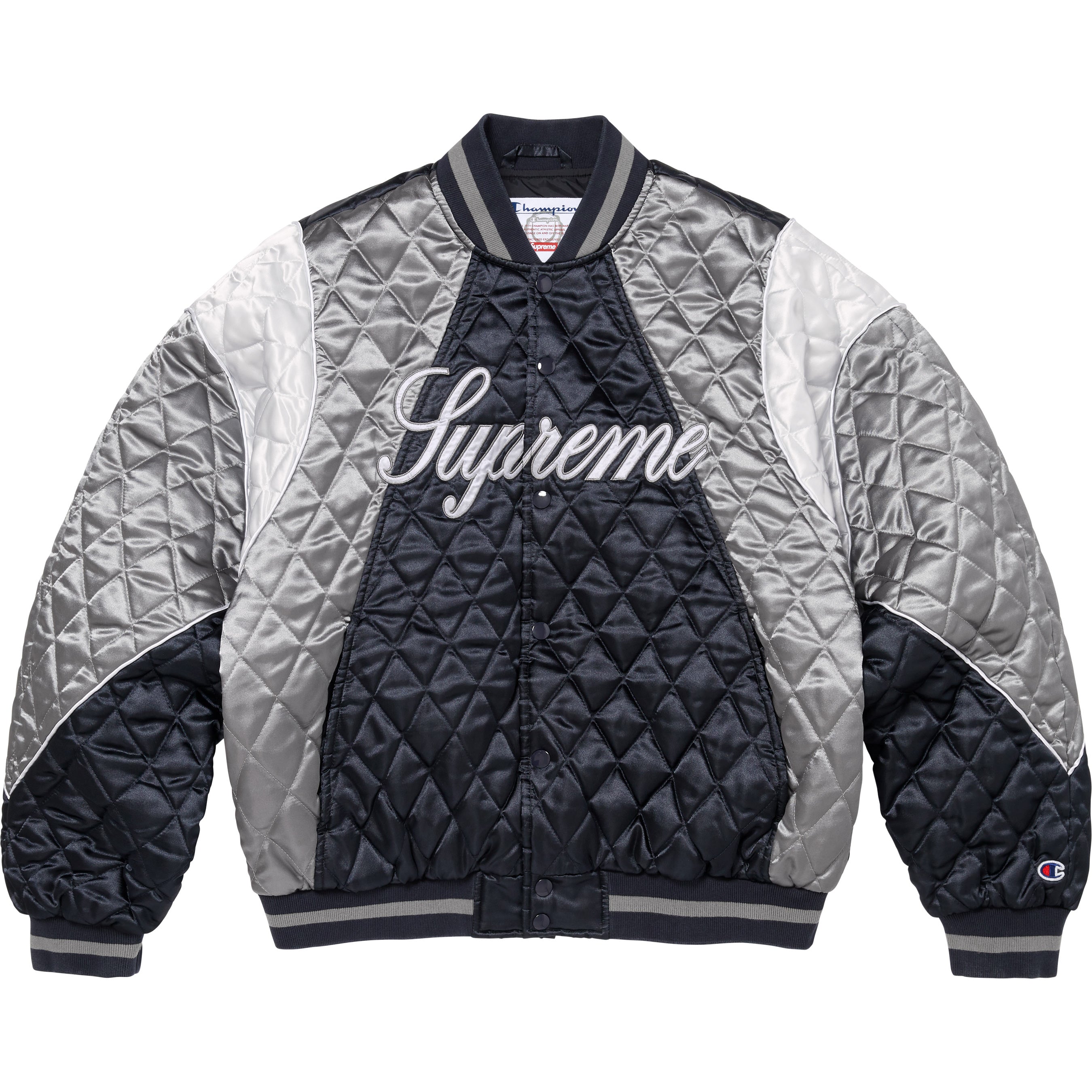 Supreme®/Champion® Quilted Satin Varsity Jacket - Shop - Supreme