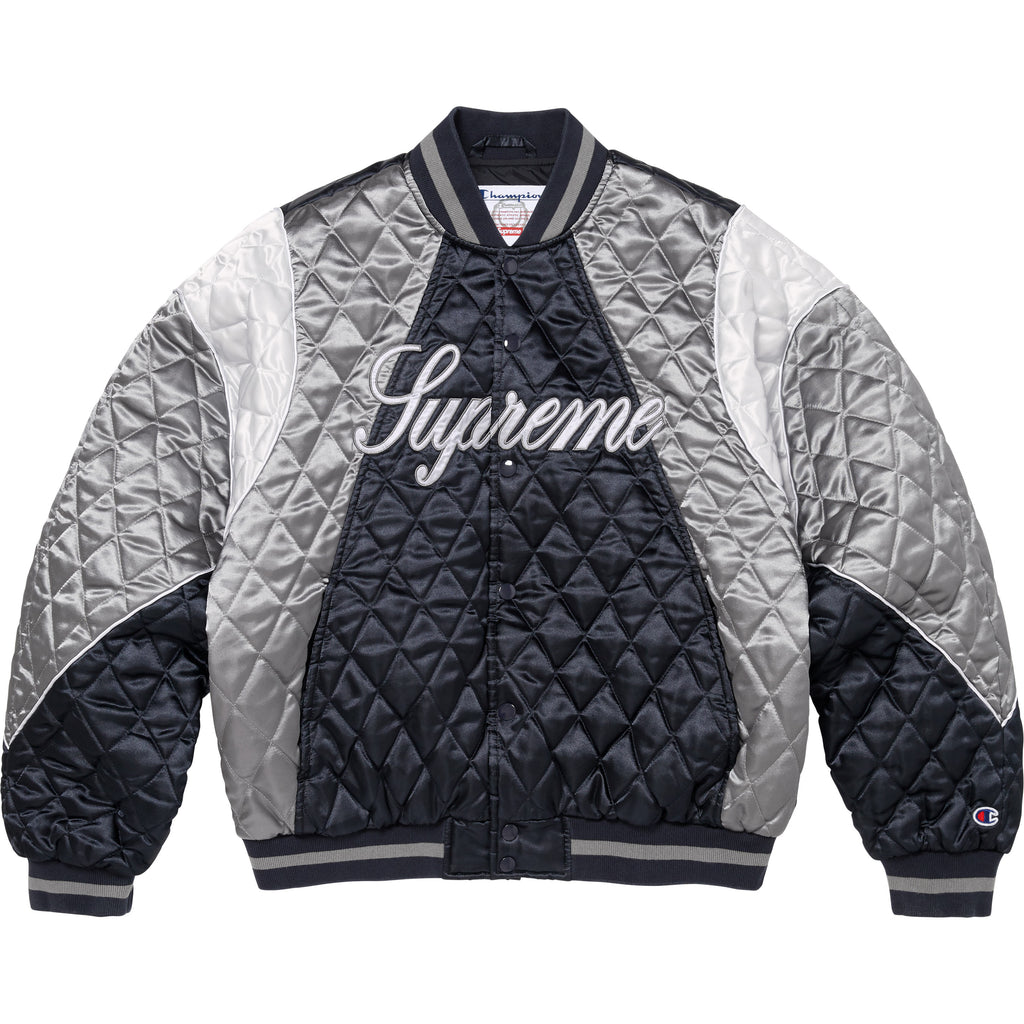Supreme®/Champion® Quilted Satin Varsity Jacket - Shop - Supreme
